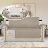 imageHVERSAILTEX Loveseat Couch Cover Reversible Couch Covers for 2 Cushion Couch Water Resistant Furniture Protector Cover with Elastic Strap for Pets KidsLoveseat GreyBeigeKhakiBeige