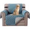 imageHVERSAILTEX Loveseat Couch Cover Reversible Couch Covers for 2 Cushion Couch Water Resistant Furniture Protector Cover with Elastic Strap for Pets KidsLoveseat GreyBeigeCameo BlueBeige