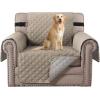 imageHVERSAILTEX Loveseat Couch Cover Reversible Couch Covers for 2 Cushion Couch Water Resistant Furniture Protector Cover with Elastic Strap for Pets KidsLoveseat GreyBeigeKhakiBeige