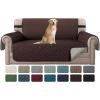 imageHVERSAILTEX Loveseat Couch Cover Reversible Couch Covers for 2 Cushion Couch Water Resistant Furniture Protector Cover with Elastic Strap for Pets KidsLoveseat GreyBeigeBrownBeige
