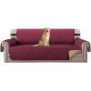 imageHVERSAILTEX Loveseat Couch Cover Reversible Couch Covers for 2 Cushion Couch Water Resistant Furniture Protector Cover with Elastic Strap for Pets KidsLoveseat GreyBeigeRedTan