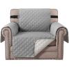 imageHVERSAILTEX Loveseat Couch Cover Reversible Couch Covers for 2 Cushion Couch Water Resistant Furniture Protector Cover with Elastic Strap for Pets KidsLoveseat GreyBeigeLight GreyBeige