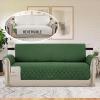 imageHVERSAILTEX Loveseat Couch Cover Reversible Couch Covers for 2 Cushion Couch Water Resistant Furniture Protector Cover with Elastic Strap for Pets KidsLoveseat GreyBeigeChristmas GreenBeige