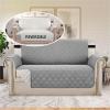 imageHVERSAILTEX Loveseat Couch Cover Reversible Couch Covers for 2 Cushion Couch Water Resistant Furniture Protector Cover with Elastic Strap for Pets KidsLoveseat GreyBeigeLight GreyBeige