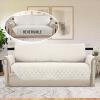 imageHVERSAILTEX Loveseat Couch Cover Reversible Couch Covers for 2 Cushion Couch Water Resistant Furniture Protector Cover with Elastic Strap for Pets KidsLoveseat GreyBeigeIvoryBeige