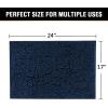imageHVERSAILTEX Navy Blue Bath Rug Bath Mat Non Slip Bath Mats for Bathroom Floor Bathroom Rug Extra Thick Chenille Rug 17quot x 24quot Absorbent Soft Shaggy Washable Dry Fast Plush Rugs for BathtubsNavy