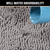 imageHVERSAILTEX Navy Blue Bath Rug Bath Mat Non Slip Bath Mats for Bathroom Floor Bathroom Rug Extra Thick Chenille Rug 17quot x 24quot Absorbent Soft Shaggy Washable Dry Fast Plush Rugs for BathtubsDark Grey
