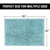 imageHVERSAILTEX Navy Blue Bath Rug Bath Mat Non Slip Bath Mats for Bathroom Floor Bathroom Rug Extra Thick Chenille Rug 17quot x 24quot Absorbent Soft Shaggy Washable Dry Fast Plush Rugs for BathtubsAqua Haze