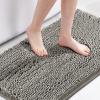 imageHVERSAILTEX Navy Blue Bath Rug Bath Mat Non Slip Bath Mats for Bathroom Floor Bathroom Rug Extra Thick Chenille Rug 17quot x 24quot Absorbent Soft Shaggy Washable Dry Fast Plush Rugs for BathtubsDark Grey