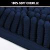 imageHVERSAILTEX Navy Blue Bath Rug Bath Mat Non Slip Bath Mats for Bathroom Floor Bathroom Rug Extra Thick Chenille Rug 17quot x 24quot Absorbent Soft Shaggy Washable Dry Fast Plush Rugs for BathtubsNavy