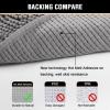 imageHVERSAILTEX Navy Blue Bath Rug Bath Mat Non Slip Bath Mats for Bathroom Floor Bathroom Rug Extra Thick Chenille Rug 17quot x 24quot Absorbent Soft Shaggy Washable Dry Fast Plush Rugs for BathtubsGrey