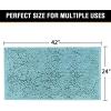 imageHVERSAILTEX Navy Blue Bath Rug Bath Mat Non Slip Bath Mats for Bathroom Floor Bathroom Rug Extra Thick Chenille Rug 17quot x 24quot Absorbent Soft Shaggy Washable Dry Fast Plush Rugs for BathtubsAqua Haze