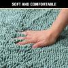 imageHVERSAILTEX Navy Blue Bath Rug Bath Mat Non Slip Bath Mats for Bathroom Floor Bathroom Rug Extra Thick Chenille Rug 17quot x 24quot Absorbent Soft Shaggy Washable Dry Fast Plush Rugs for BathtubsEggshell Blue