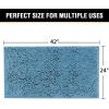 imageHVERSAILTEX Navy Blue Bath Rug Bath Mat Non Slip Bath Mats for Bathroom Floor Bathroom Rug Extra Thick Chenille Rug 17quot x 24quot Absorbent Soft Shaggy Washable Dry Fast Plush Rugs for BathtubsDark Teal