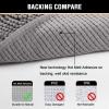imageHVERSAILTEX Navy Blue Bath Rug Bath Mat Non Slip Bath Mats for Bathroom Floor Bathroom Rug Extra Thick Chenille Rug 17quot x 24quot Absorbent Soft Shaggy Washable Dry Fast Plush Rugs for BathtubsDark Grey
