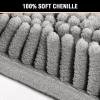 imageHVERSAILTEX Navy Blue Bath Rug Bath Mat Non Slip Bath Mats for Bathroom Floor Bathroom Rug Extra Thick Chenille Rug 17quot x 24quot Absorbent Soft Shaggy Washable Dry Fast Plush Rugs for BathtubsGrey