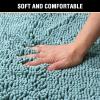 imageHVERSAILTEX Navy Blue Bath Rug Bath Mat Non Slip Bath Mats for Bathroom Floor Bathroom Rug Extra Thick Chenille Rug 17quot x 24quot Absorbent Soft Shaggy Washable Dry Fast Plush Rugs for BathtubsAqua Haze