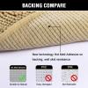 imageHVERSAILTEX Navy Blue Bath Rug Bath Mat Non Slip Bath Mats for Bathroom Floor Bathroom Rug Extra Thick Chenille Rug 17quot x 24quot Absorbent Soft Shaggy Washable Dry Fast Plush Rugs for BathtubsBeige