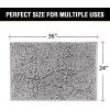 imageHVERSAILTEX Navy Blue Bath Rug Bath Mat Non Slip Bath Mats for Bathroom Floor Bathroom Rug Extra Thick Chenille Rug 17quot x 24quot Absorbent Soft Shaggy Washable Dry Fast Plush Rugs for BathtubsGrey