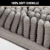 imageHVERSAILTEX Navy Blue Bath Rug Bath Mat Non Slip Bath Mats for Bathroom Floor Bathroom Rug Extra Thick Chenille Rug 17quot x 24quot Absorbent Soft Shaggy Washable Dry Fast Plush Rugs for BathtubsDark Grey