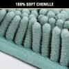 imageHVERSAILTEX Navy Blue Bath Rug Bath Mat Non Slip Bath Mats for Bathroom Floor Bathroom Rug Extra Thick Chenille Rug 17quot x 24quot Absorbent Soft Shaggy Washable Dry Fast Plush Rugs for BathtubsEggshell Blue