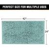 imageHVERSAILTEX Navy Blue Bath Rug Bath Mat Non Slip Bath Mats for Bathroom Floor Bathroom Rug Extra Thick Chenille Rug 17quot x 24quot Absorbent Soft Shaggy Washable Dry Fast Plush Rugs for BathtubsEggshell Blue