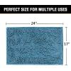 imageHVERSAILTEX Navy Blue Bath Rug Bath Mat Non Slip Bath Mats for Bathroom Floor Bathroom Rug Extra Thick Chenille Rug 17quot x 24quot Absorbent Soft Shaggy Washable Dry Fast Plush Rugs for BathtubsDark Teal