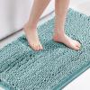 imageHVERSAILTEX Navy Blue Bath Rug Bath Mat Non Slip Bath Mats for Bathroom Floor Bathroom Rug Extra Thick Chenille Rug 17quot x 24quot Absorbent Soft Shaggy Washable Dry Fast Plush Rugs for BathtubsAqua Haze