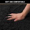 imageHVERSAILTEX Navy Blue Bath Rug Bath Mat Non Slip Bath Mats for Bathroom Floor Bathroom Rug Extra Thick Chenille Rug 17quot x 24quot Absorbent Soft Shaggy Washable Dry Fast Plush Rugs for BathtubsBlack