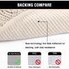 imageHVERSAILTEX Navy Blue Bath Rug Bath Mat Non Slip Bath Mats for Bathroom Floor Bathroom Rug Extra Thick Chenille Rug 17quot x 24quot Absorbent Soft Shaggy Washable Dry Fast Plush Rugs for BathtubsIvory