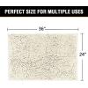 imageHVERSAILTEX Navy Blue Bath Rug Bath Mat Non Slip Bath Mats for Bathroom Floor Bathroom Rug Extra Thick Chenille Rug 17quot x 24quot Absorbent Soft Shaggy Washable Dry Fast Plush Rugs for BathtubsCream