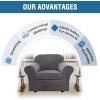 imageHVERSAILTEX Real Velvet Plush 3 Piece Stretch Sofa Covers Couch Covers for 2 Cushion Couch Loveseat Covers Width Up to 72 Inch Feature Thick Soft Stay in Place Medium Sofa GreyGrey