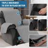 imageHVERSAILTEX Reversible Quilted Recliner Covers Recliner Chair Cover Water Resistant Furniture Protector Washable Couch Cover with Elastic Straps for Kids Pets Oversized Recliner BrownBeigeLight GreyBeige