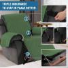 imageHVERSAILTEX Reversible Quilted Recliner Covers Recliner Chair Cover Water Resistant Furniture Protector Washable Couch Cover with Elastic Straps for Kids Pets Oversized Recliner BrownBeigeChristmas GreenBeige
