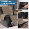 imageHVERSAILTEX Reversible Quilted Recliner Covers Recliner Chair Cover Water Resistant Furniture Protector Washable Couch Cover with Elastic Straps for Kids Pets Oversized Recliner BrownBeigeTaupe BrownBeige