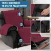 imageHVERSAILTEX Reversible Quilted Recliner Covers Recliner Chair Cover Water Resistant Furniture Protector Washable Couch Cover with Elastic Straps for Kids Pets Oversized Recliner BrownBeigeRedTan