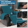 imageHVERSAILTEX Reversible Quilted Recliner Covers Recliner Chair Cover Water Resistant Furniture Protector Washable Couch Cover with Elastic Straps for Kids Pets Oversized Recliner BrownBeigeDark TealBeige