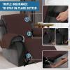 imageHVERSAILTEX Reversible Quilted Recliner Covers Recliner Chair Cover Water Resistant Furniture Protector Washable Couch Cover with Elastic Straps for Kids Pets Oversized Recliner BrownBeigeBrownBeige