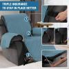 imageHVERSAILTEX Reversible Quilted Recliner Covers Recliner Chair Cover Water Resistant Furniture Protector Washable Couch Cover with Elastic Straps for Kids Pets Oversized Recliner BrownBeigeCameo BlueBeige