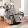 imageHVERSAILTEX Reversible Quilted Recliner Covers Recliner Chair Cover Water Resistant Furniture Protector Washable Couch Cover with Elastic Straps for Kids Pets Oversized Recliner BrownBeigeLight GreyBeige