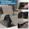 imageHVERSAILTEX Reversible Quilted Recliner Covers Recliner Chair Cover Water Resistant Furniture Protector Washable Couch Cover with Elastic Straps for Kids Pets Oversized Recliner BrownBeigeKhakiBeige