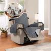 imageHVERSAILTEX Reversible Quilted Recliner Covers Recliner Chair Cover Water Resistant Furniture Protector Washable Couch Cover with Elastic Straps for Kids Pets Oversized Recliner BrownBeigeGreyBeige