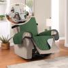 imageHVERSAILTEX Reversible Quilted Recliner Covers Recliner Chair Cover Water Resistant Furniture Protector Washable Couch Cover with Elastic Straps for Kids Pets Oversized Recliner BrownBeigeChristmas GreenBeige