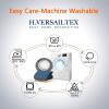 imageHVERSAILTEX Reversible Quilted Recliner Covers Recliner Chair Cover Water Resistant Furniture Protector Washable Couch Cover with Elastic Straps for Kids Pets Oversized Recliner BrownBeigeDark BlueBeige