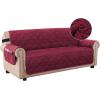 imageHVERSAILTEX Thick Velvet Loveseat Cover Soft Couch Cover for 2 Cushion Cover Washable Furniture Protector for Dogs NonSlip Sofa Slipcover Fit Sitting Width Up to 54quotLoveseat LodenBurgundy