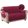 imageHVERSAILTEX Thick Velvet Loveseat Cover Soft Couch Cover for 2 Cushion Cover Washable Furniture Protector for Dogs NonSlip Sofa Slipcover Fit Sitting Width Up to 54quotLoveseat LodenBurgundy