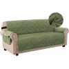 imageHVERSAILTEX Thick Velvet Loveseat Cover Soft Couch Cover for 2 Cushion Cover Washable Furniture Protector for Dogs NonSlip Sofa Slipcover Fit Sitting Width Up to 54quotLoveseat LodenLoden