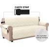 imageHVERSAILTEX Thick Velvet Loveseat Cover Soft Couch Cover for 2 Cushion Cover Washable Furniture Protector for Dogs NonSlip Sofa Slipcover Fit Sitting Width Up to 54quotLoveseat LodenIvory