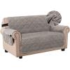 imageHVERSAILTEX Thick Velvet Loveseat Cover Soft Couch Cover for 2 Cushion Cover Washable Furniture Protector for Dogs NonSlip Sofa Slipcover Fit Sitting Width Up to 54quotLoveseat LodenTaupe