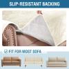 imageHVERSAILTEX Thick Velvet Loveseat Cover Soft Couch Cover for 2 Cushion Cover Washable Furniture Protector for Dogs NonSlip Sofa Slipcover Fit Sitting Width Up to 54quotLoveseat LodenIvory